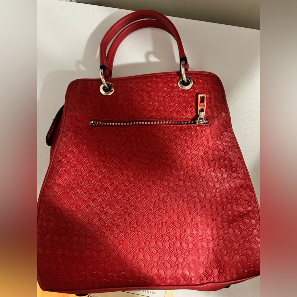 CHLOE PURSE. Red purse. Used 2/3 times. 13 inch long and 13 inches wide at base